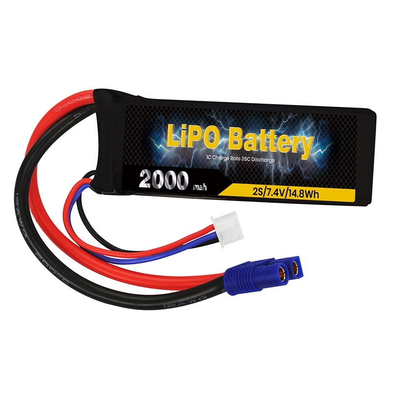 LiPO Battery 2000mAh 2S 7.4V